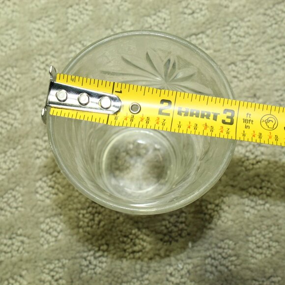 Set Of (4) Vintage Anchor Hocking Clear Glass Juice Tumblers Star Of David 8 oz - Picture 4 of 5